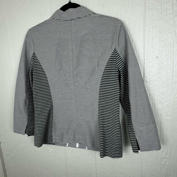Doncaster Zip Front Striped Color Blocked Jacket with Pockets Size 8 or Medium - Picture 2 of 6